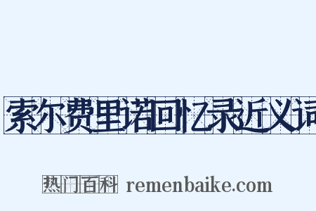 索尔费里诺回忆录近义词是什么意思的图片